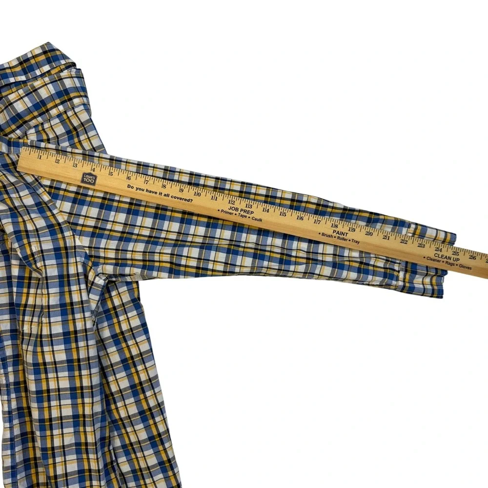 J Crew Mens‎ Slim Fit Plaid Button Down Shirt Long Sleeve Flex Washed Size L